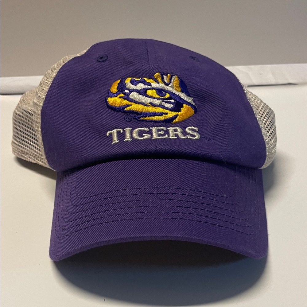 Purple and Gray Tigers Embroidered Cap